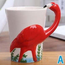 Söta koppar med tecknat flamingo- och elefanttryck.