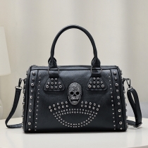 Punksstil PU Crossbodyväska med nitar i konstläder,