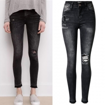 Distreeed Skinny Jeans i gammalt tvättat mönster