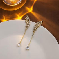 Mode Rhinestone Wing Shape Tofs örhängen