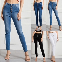 Modeknappjeans, Höga skinny.