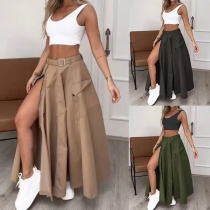 Mode set i två delar med Crop topp och högslitsad kjol