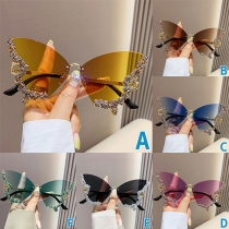 Rhinestone Butterfly Shape Solglasögon