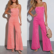 Fyrkantig halsad Cami Jumpsuit med vida ben för gatufashion