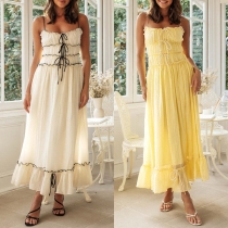 Mode Ruched Tiered Klänning
