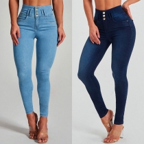 Mode höghus smala jeans