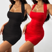 Mode Robe Bustier Décolleté Dos Nu Fendu