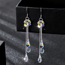 Snygga Rhinestone Tofs Drop örhängen
