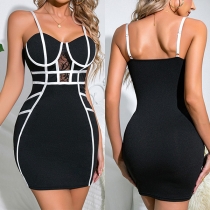 Revised Title: Fashion Sweetheart Neck Backless Slim Fit Slip Dress