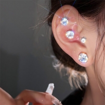 Rhinestone Cochlea örhängen för kvinnor - magnetiska clips för icke-håltagna öron