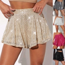 Mode Bling-bling paljettbyxor