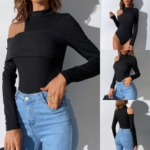 Streetwear Öppen Axel Mockneck Långärmad Bodysuit