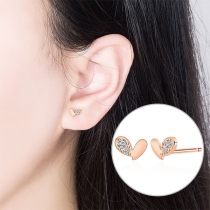 Mode Dubbar à Strass en Forme de Cœur