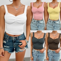Enfärgad Sweetheart-urringad Cami-topp
