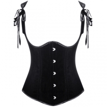 Vintage axelbandslös korsettblus med frontknäppning