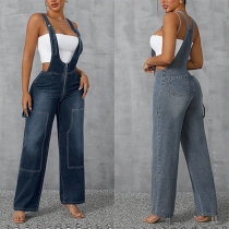 Medelhöga vida jeansbyxor