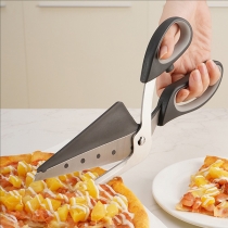 3-delars pizzakit i rostfritt stål – multifunktionellt verktyg med sax, spade och avtagbar skärare