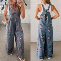 Jumpsuit i trendig design med iögonfallande print, vida ben och strukturerad passform