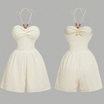 Retro jumpsuit i spets med åtsittande höftpassform