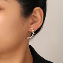 Hjärtörhängen i sterlingsilver med silverstift