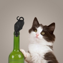 Vinpropp i silikon med söt kattform