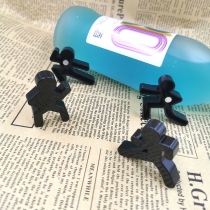 Ninja- och skurkdesignade kylskåpsmagneter i 4-pack med svart skuggeffekt