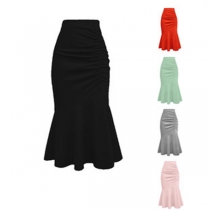 Enfärgad bodyconkjol i sjöjungfru-design