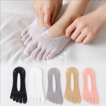 No-showstrumpor med tådelad design, 10-pack i andningsbart material