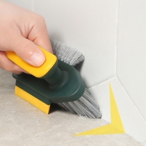 2-i-1 fogborste och skrapa – V-formad fogrengöringsborste med kraftiga borst för kakelfogar, duschhörn och fönsterskenor