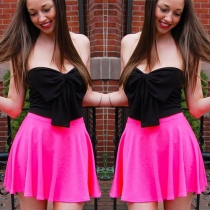 Sexy Strapless Tops + High Waist Skirt Two-piece Set