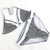 Sexy Dots Floral Print Bandeau Bikini Set