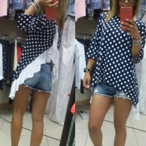 Sexy Backless Irregular Flouncing Hem All-match Tops