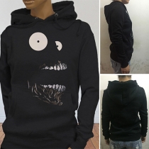 Fashion Long Sleeve Cartoon Printed Hooded Sweatshirt
