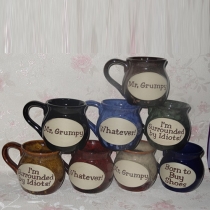 Retro Letters Printed Ceramic Crafts Ceramic Cup
