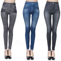 Högmidjade Modeleggings med Stretch
