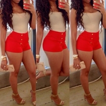 Fashion Sleeveless Round Neck High Waist Slim Fit Contrast Color Rompers