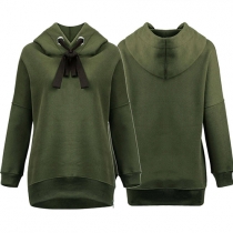 Fashion Solid Color Long Sleeve Hoodies