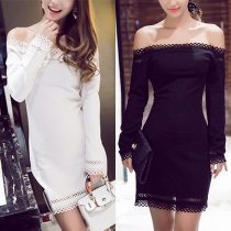 Sexy Off-shoulder Long Sleeve Slim Fit Dress