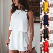 Sexy Off-shoulder Irregular Hem Sling Rompers