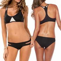 Sexy Contrast Color Bikini Set