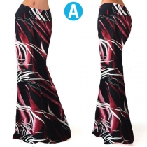 Bohemian Style High Waist Printed Maxi Skirt