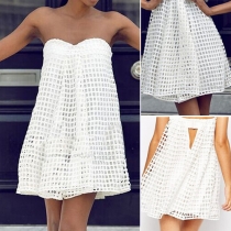 Sexy Strapless Hollow Out A-line Dress