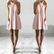 Sexy Off-shoulder Solid Color Loose Dress
