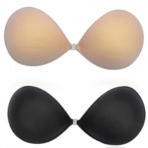 Sexig osynlig silikon-bh med push-up-effekt - enfärgad