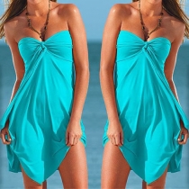 Sexy Solid Color Off Shoulder Relaxed Fit Dress