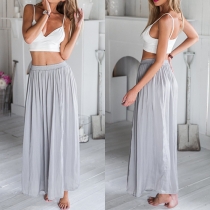 Sexy V-neck Sleeveless Sling Crop Top + Midi Skirt Two-piece Set