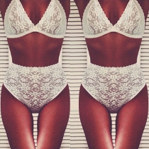 Sexy No Underwire Lace Sling Bra and Triangle Pants Two Pieces Set