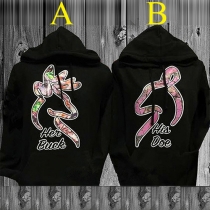Fashion Casual Love Printed Couple Hoodie Sweatshirt 