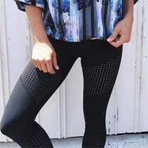 Fashion Solid Color Sports Yoga Stretch Pants 
