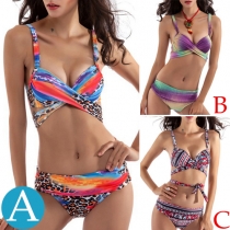 Sexy Printed Push-up Bikini Set
